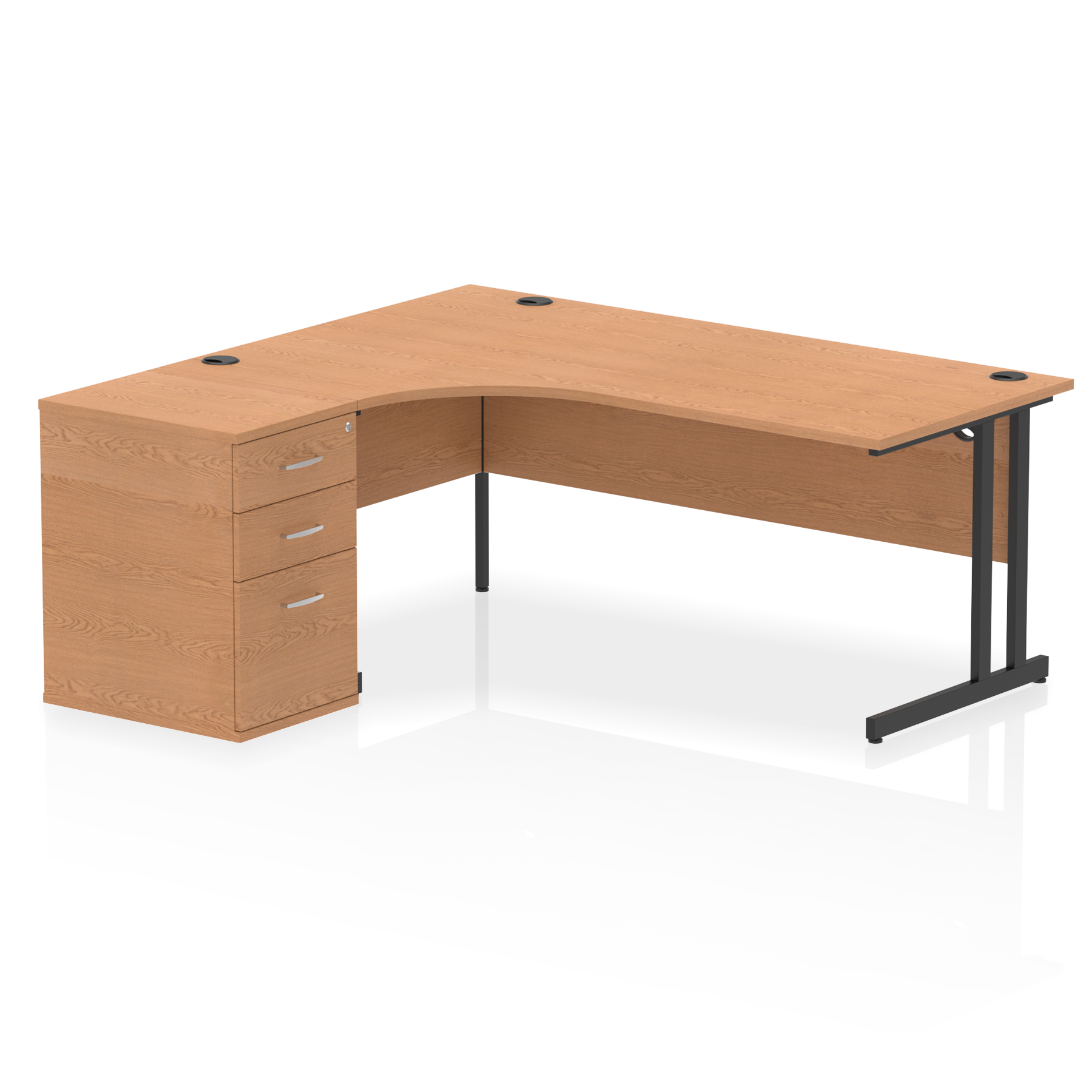 Impulse 1800mm Cantilever Left Crescent Desk Workstation