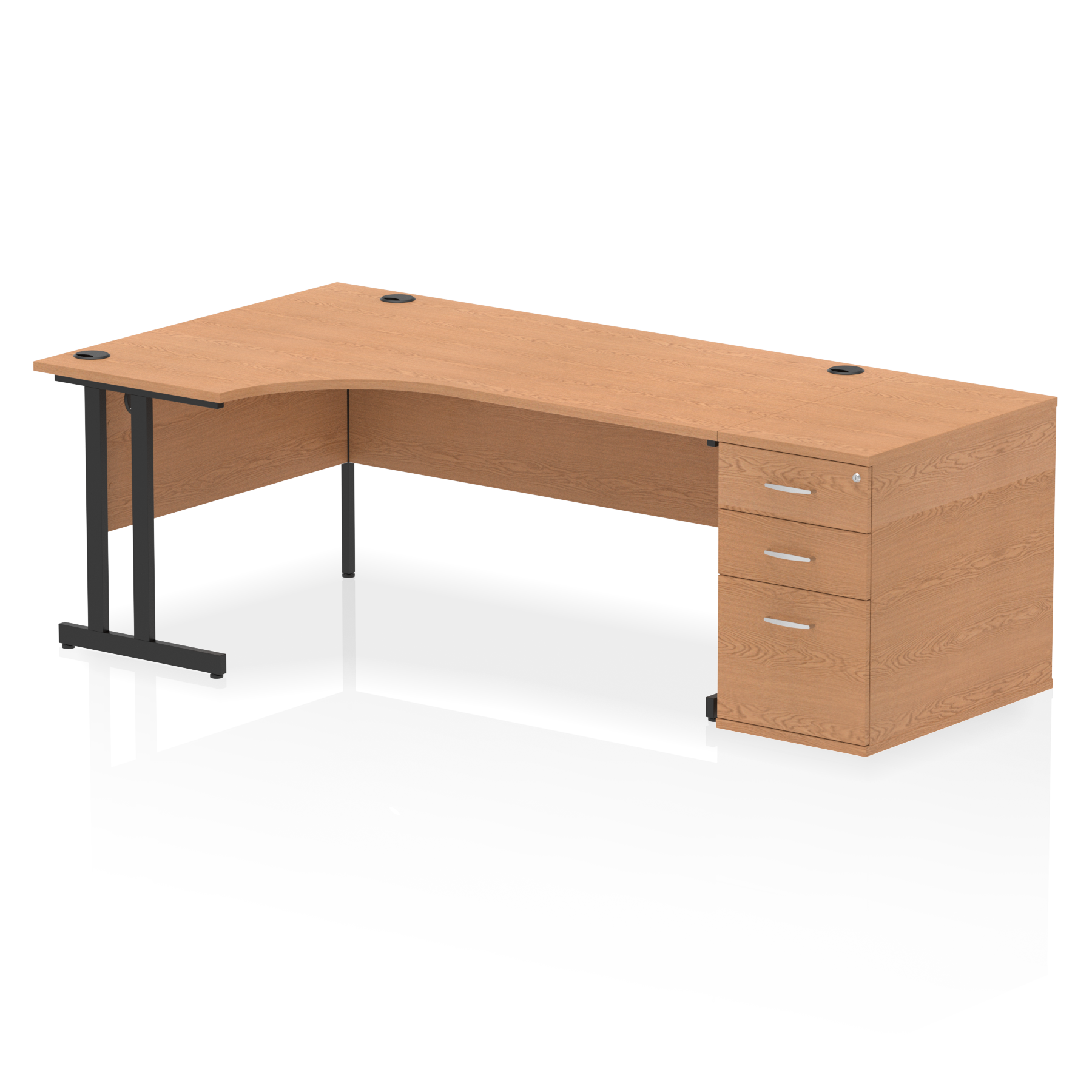 Impulse 1800mm Cantilever Left Crescent Desk Workstation