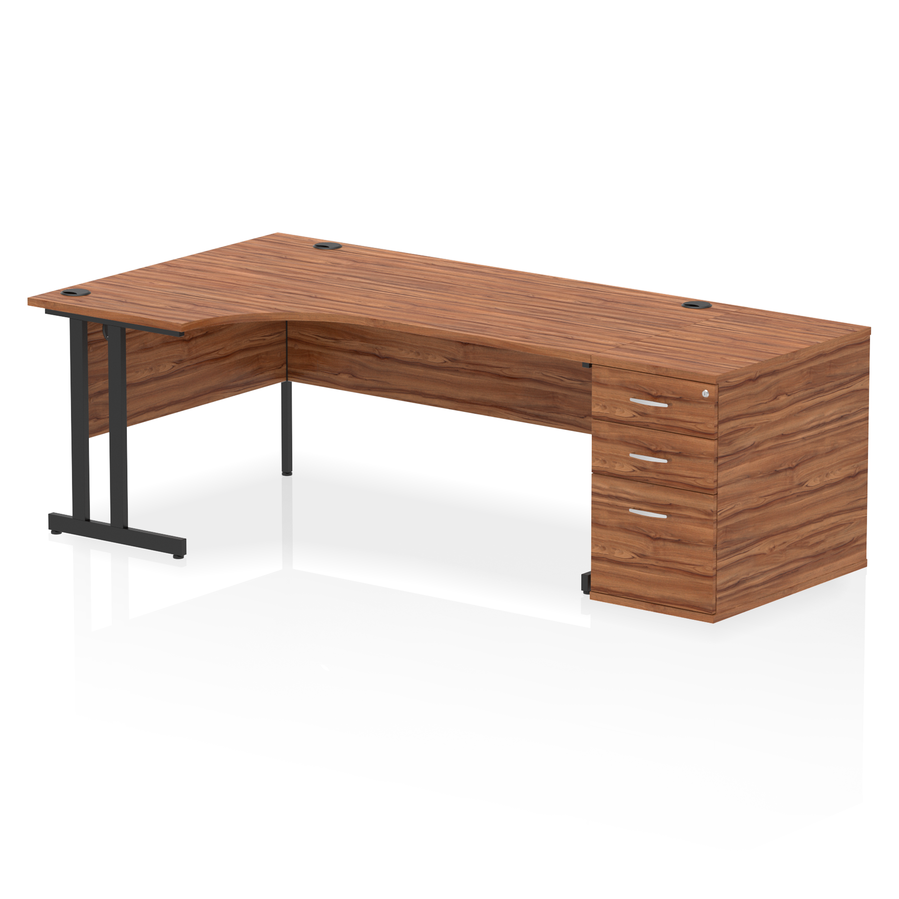 Impulse 1800mm Cantilever Left Crescent Desk Workstation