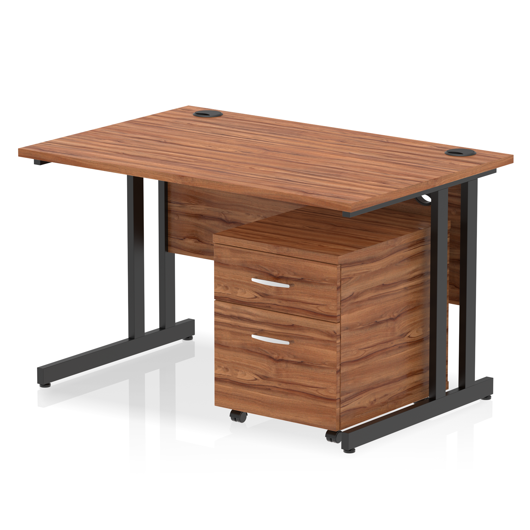 Impulse 1200mm Cantilever Straight Desk With Mobile Pedestal