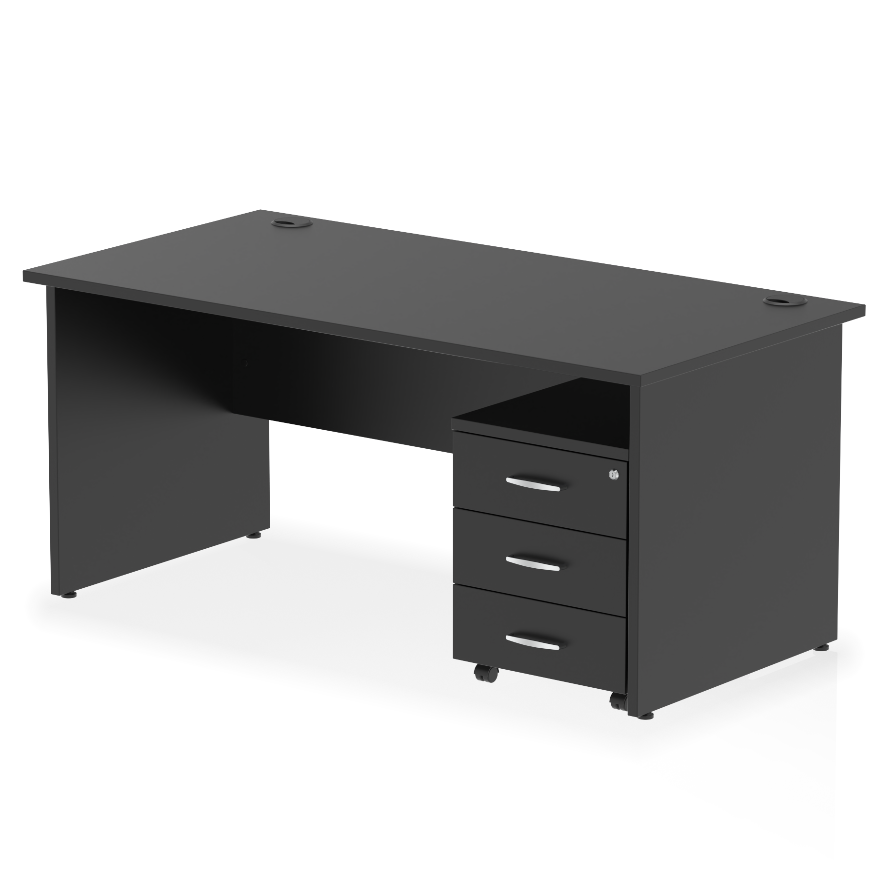 Impulse Panel End Straight Desk With Mobile Pedestal