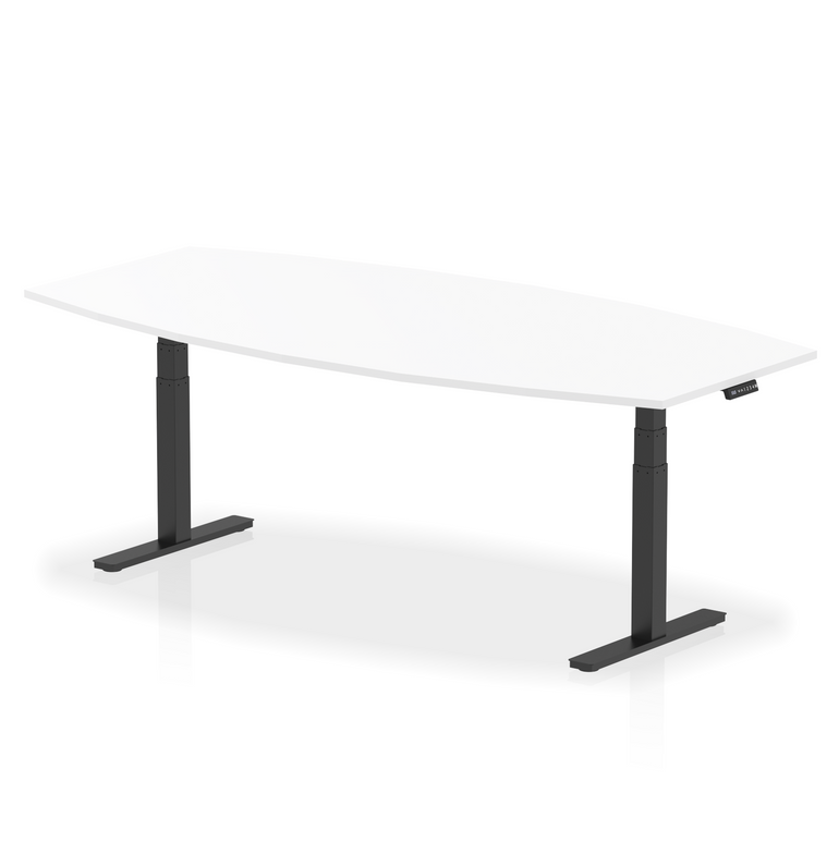 High Gloss Writable Boardroom Table Height Adjustable