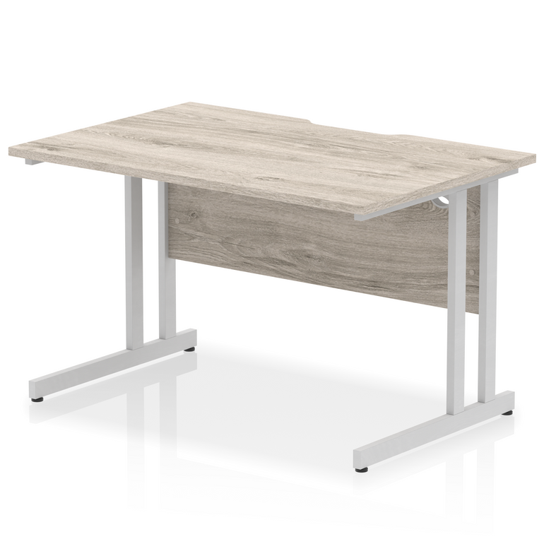 Impulse Scalloped Edge 1200mm Straight Desk Cantilever Leg