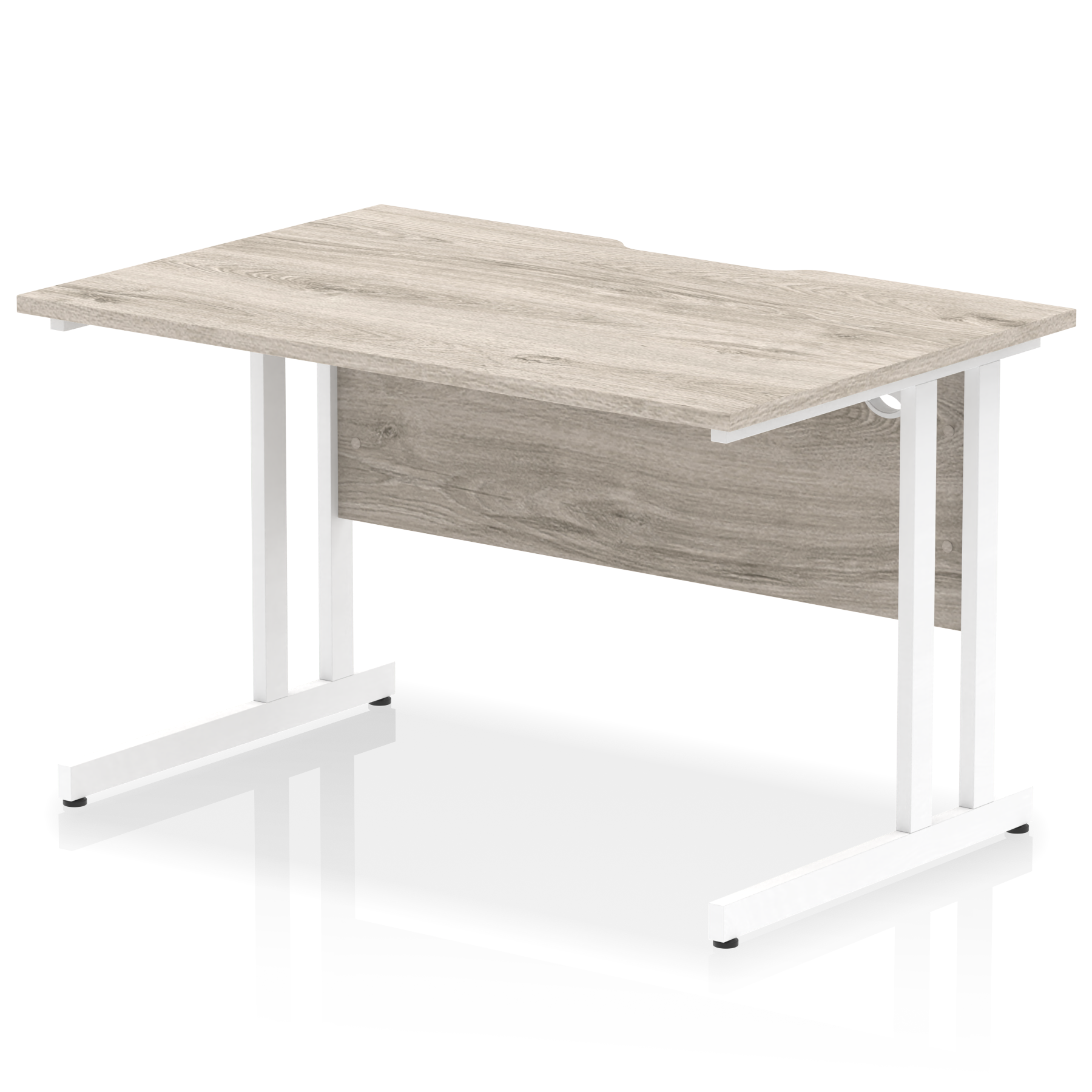 Impulse Scalloped Edge 1200mm Straight Desk Cantilever Leg