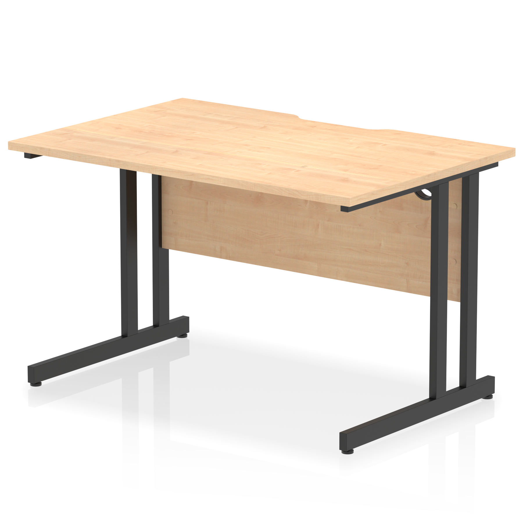 Impulse Scalloped Edge 1200mm Straight Desk Cantilever Leg