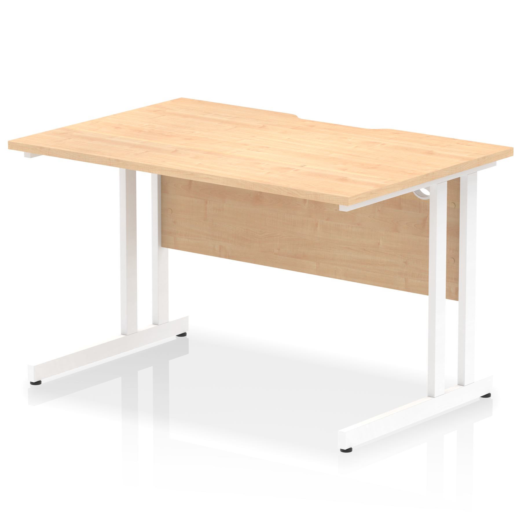 Impulse Scalloped Edge 1200mm Straight Desk Cantilever Leg