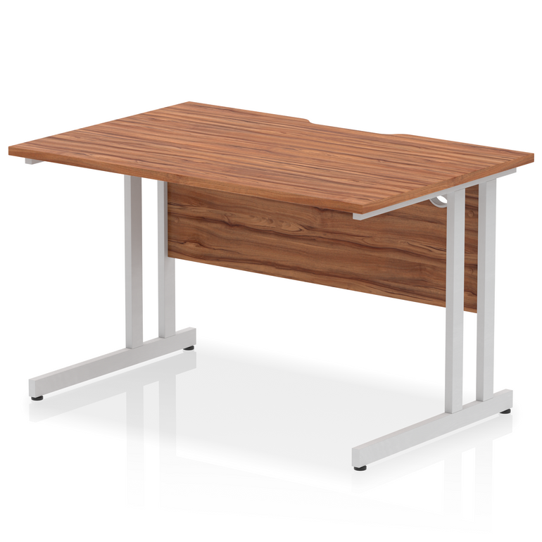 Impulse Scalloped Edge 1200mm Straight Desk Cantilever Leg