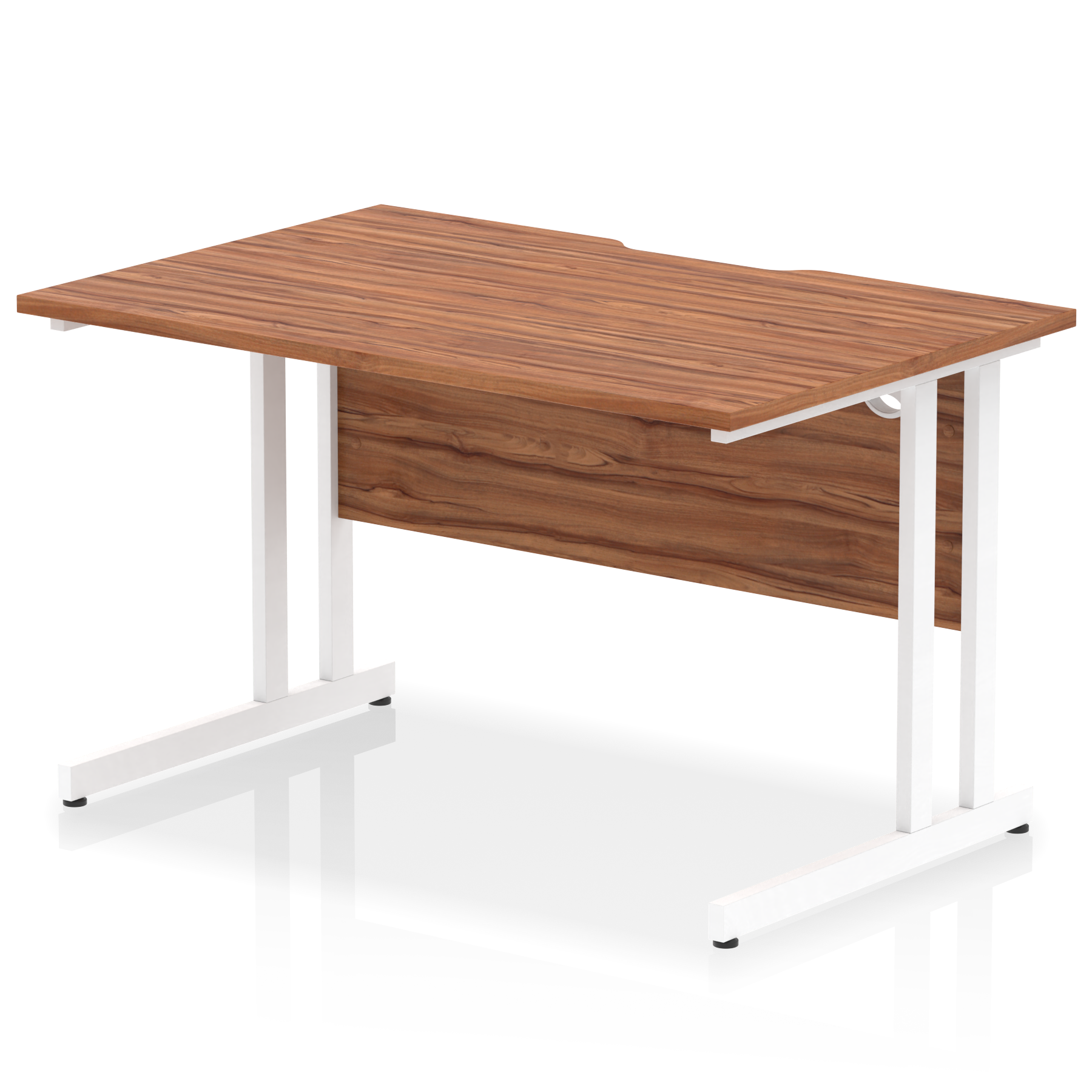 Impulse Scalloped Edge 1200mm Straight Desk Cantilever Leg