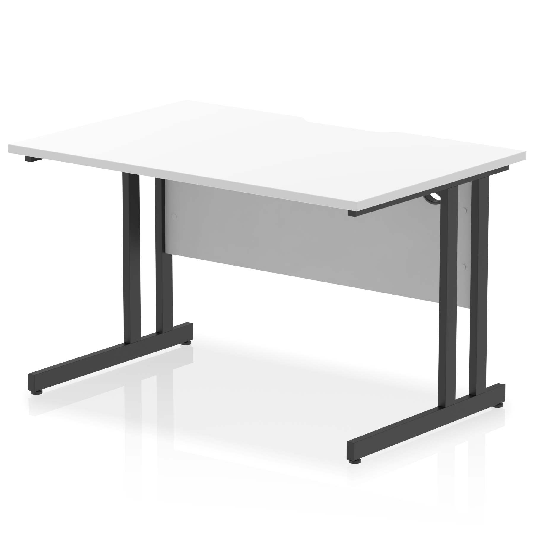 Impulse Scalloped Edge 1200mm Straight Desk Cantilever Leg