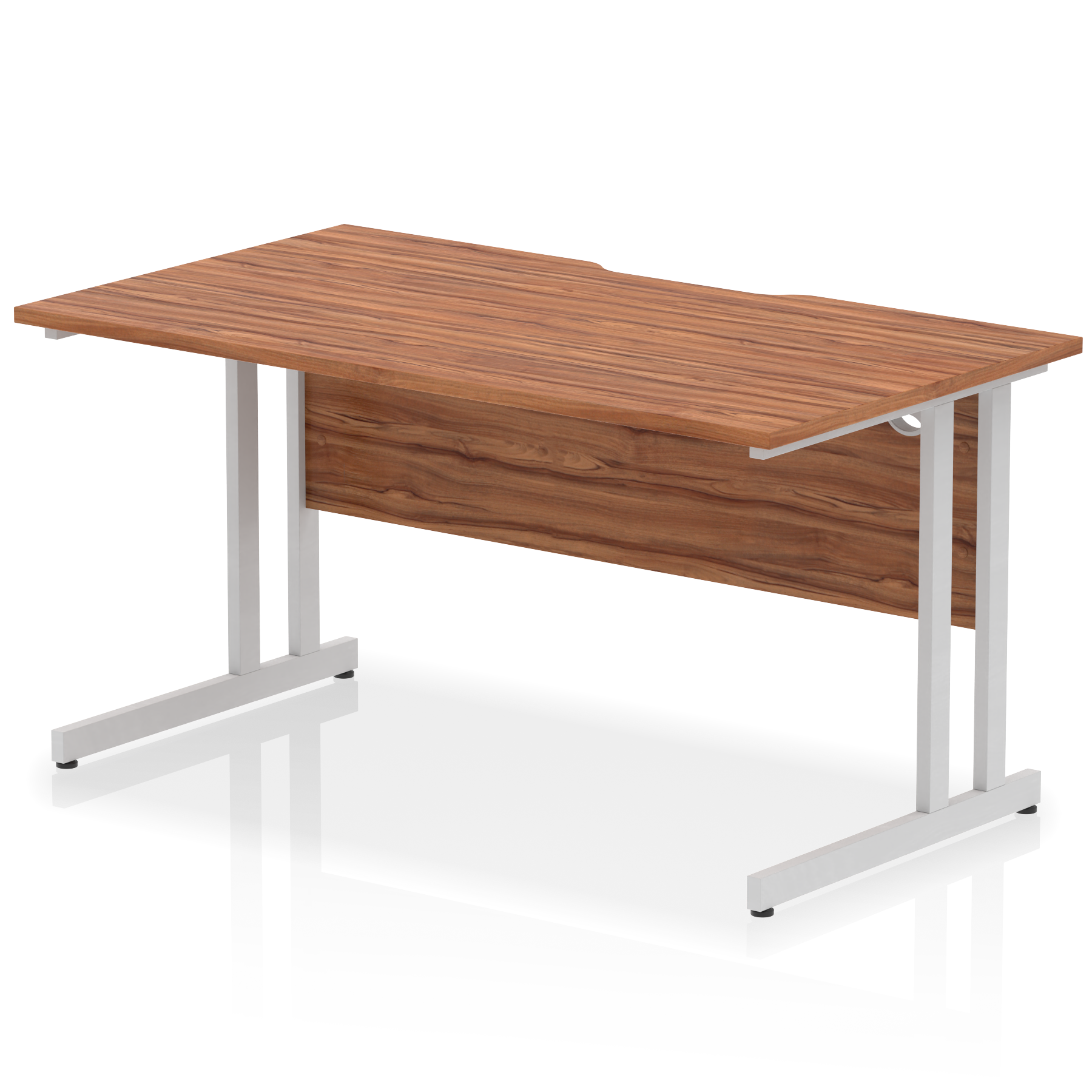 Impulse Scalloped Edge 1400mm Straight Desk Cantilever Leg