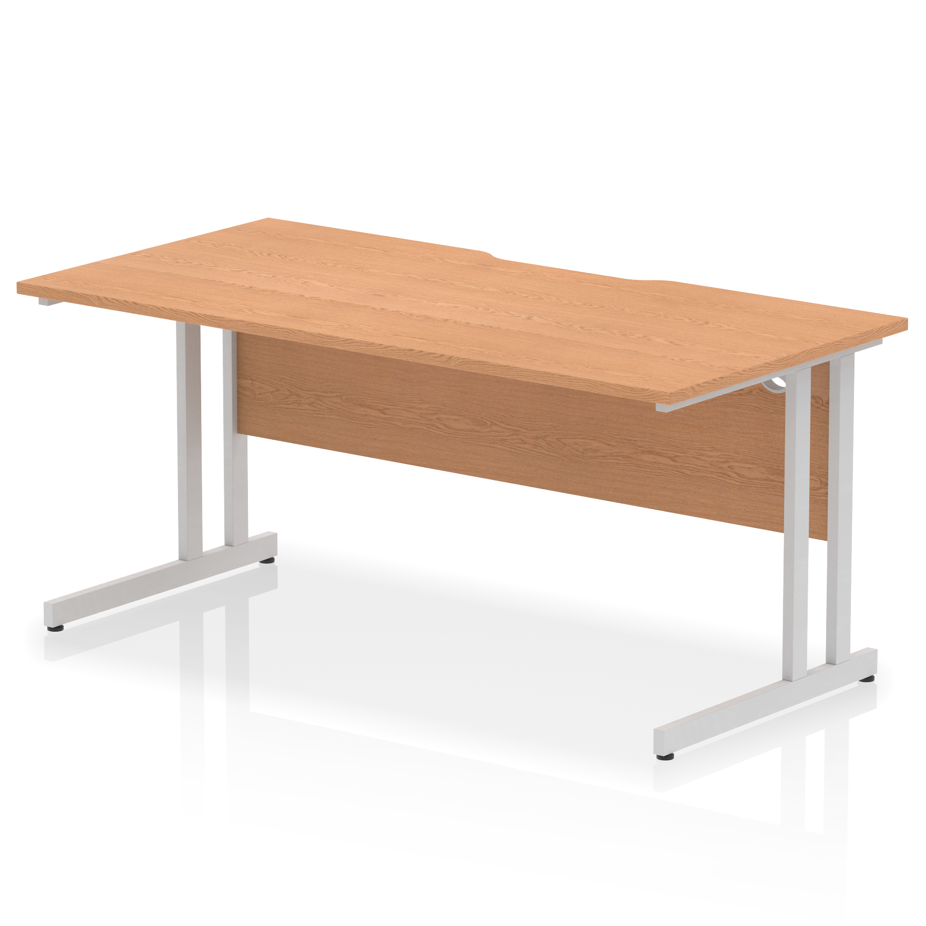 Impulse Scalloped Edge 1600mm Straight Desk Cantilever Leg