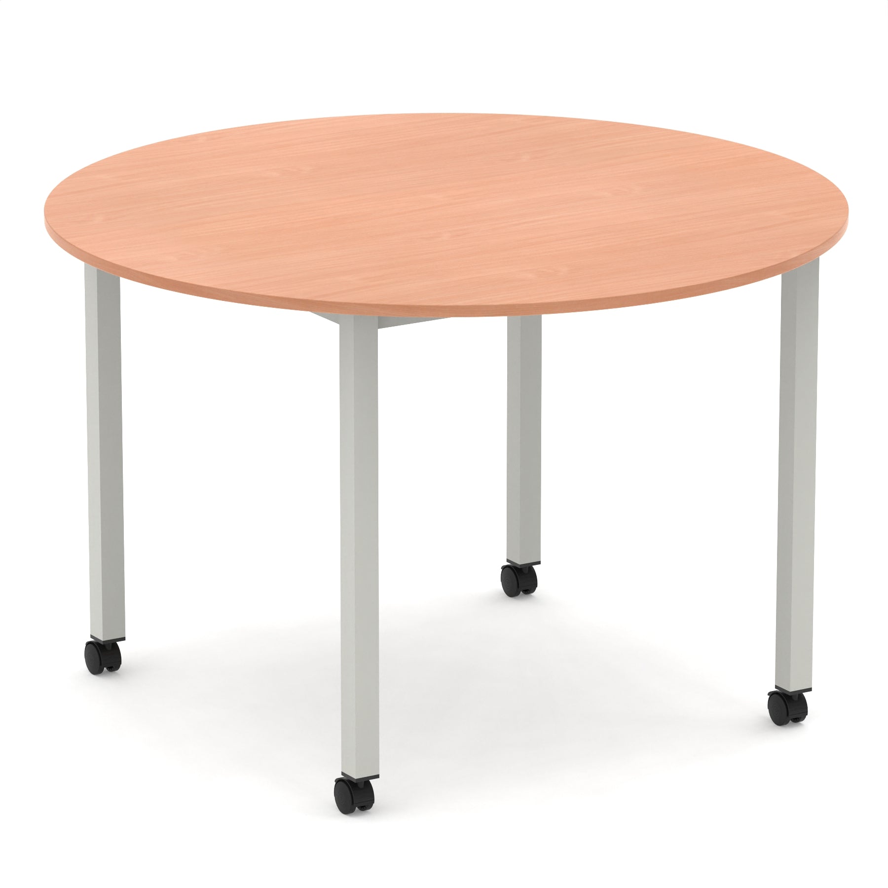 Impulse Round Table With Box Frame Leg With Castors