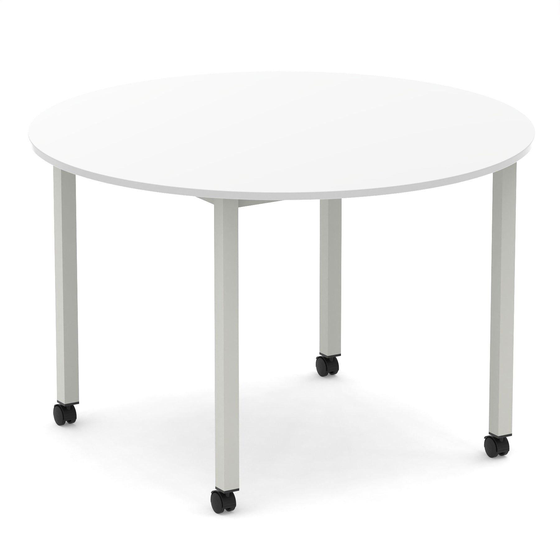 Impulse Round Table With Box Frame Leg With Castors