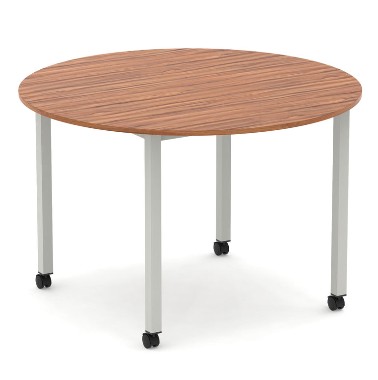 Impulse Round Table With Box Frame Leg With Castors