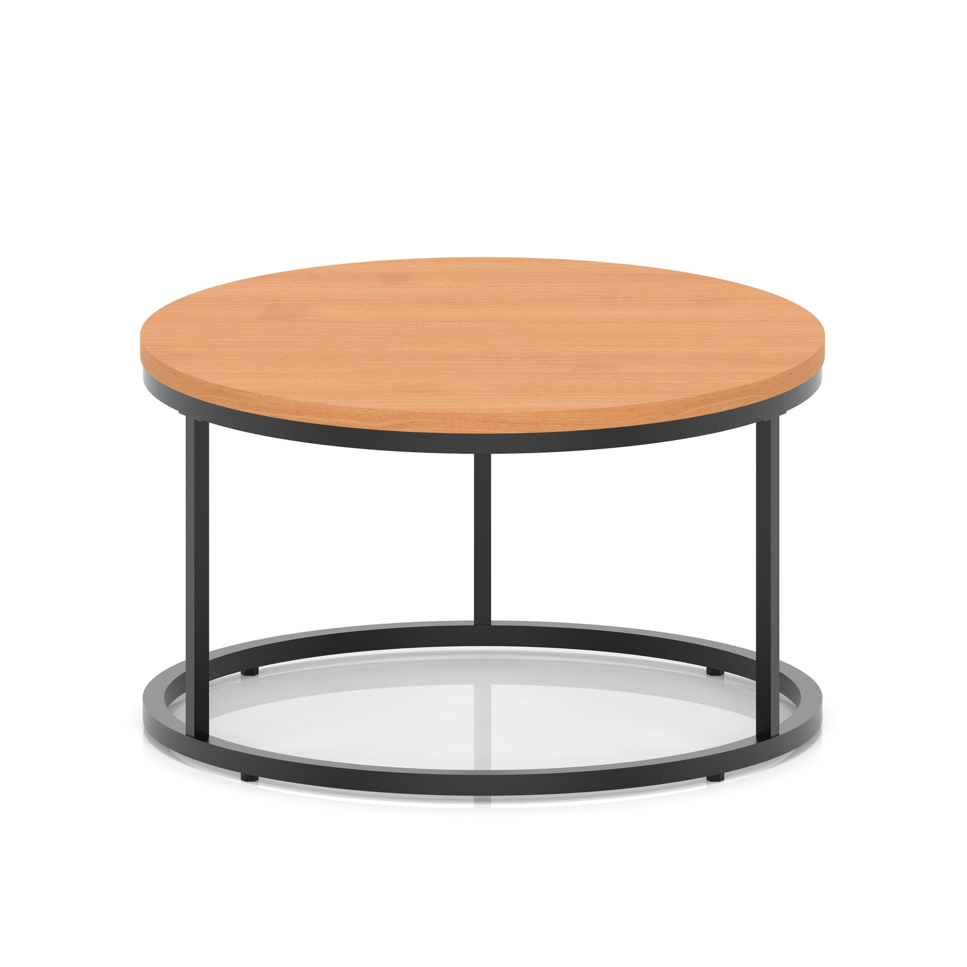 Impulse Round Coffee Table With Metal Frame