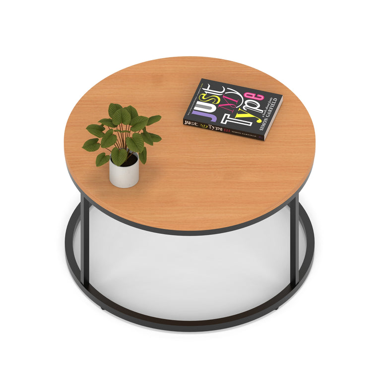 Impulse Round Coffee Table With Metal Frame