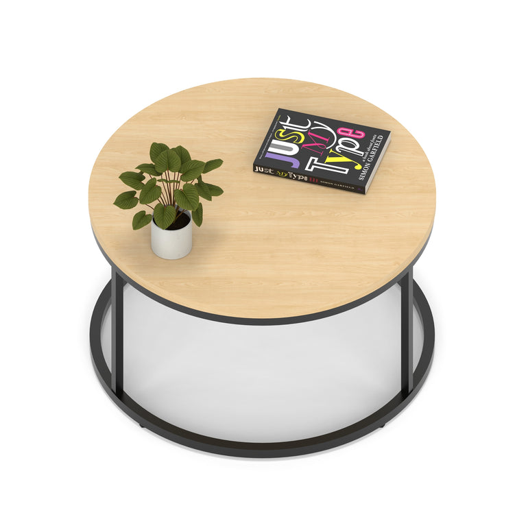 Impulse Round Coffee Table With Metal Frame