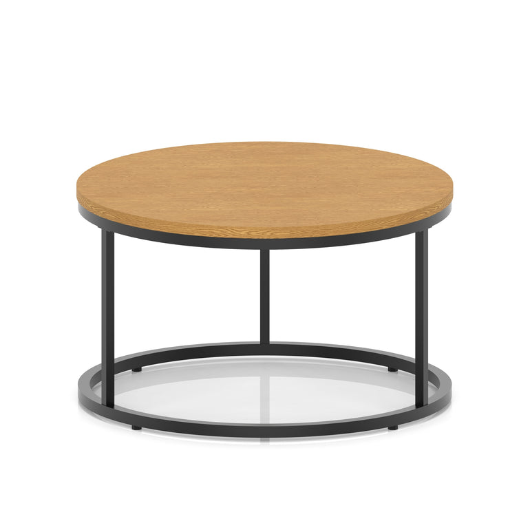 Impulse Round Coffee Table With Metal Frame