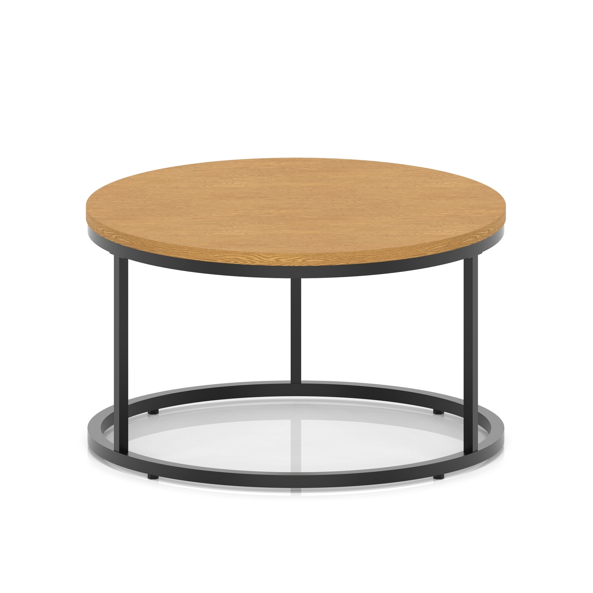 Impulse Round Coffee Table With Metal Frame