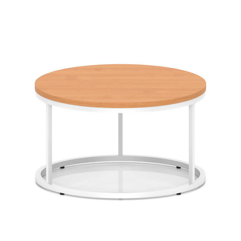 Impulse Round Coffee Table With Metal Frame
