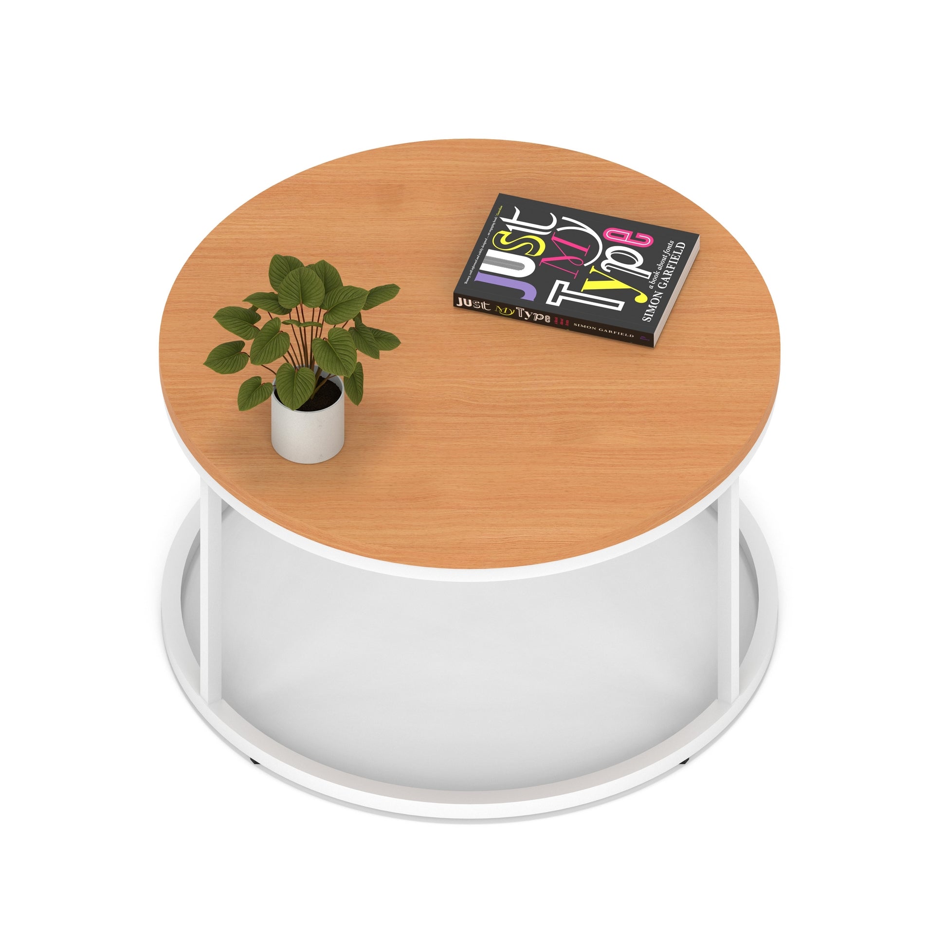 Impulse Round Coffee Table With Metal Frame