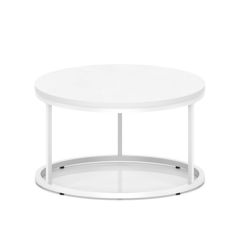 Impulse Round Coffee Table With Metal Frame