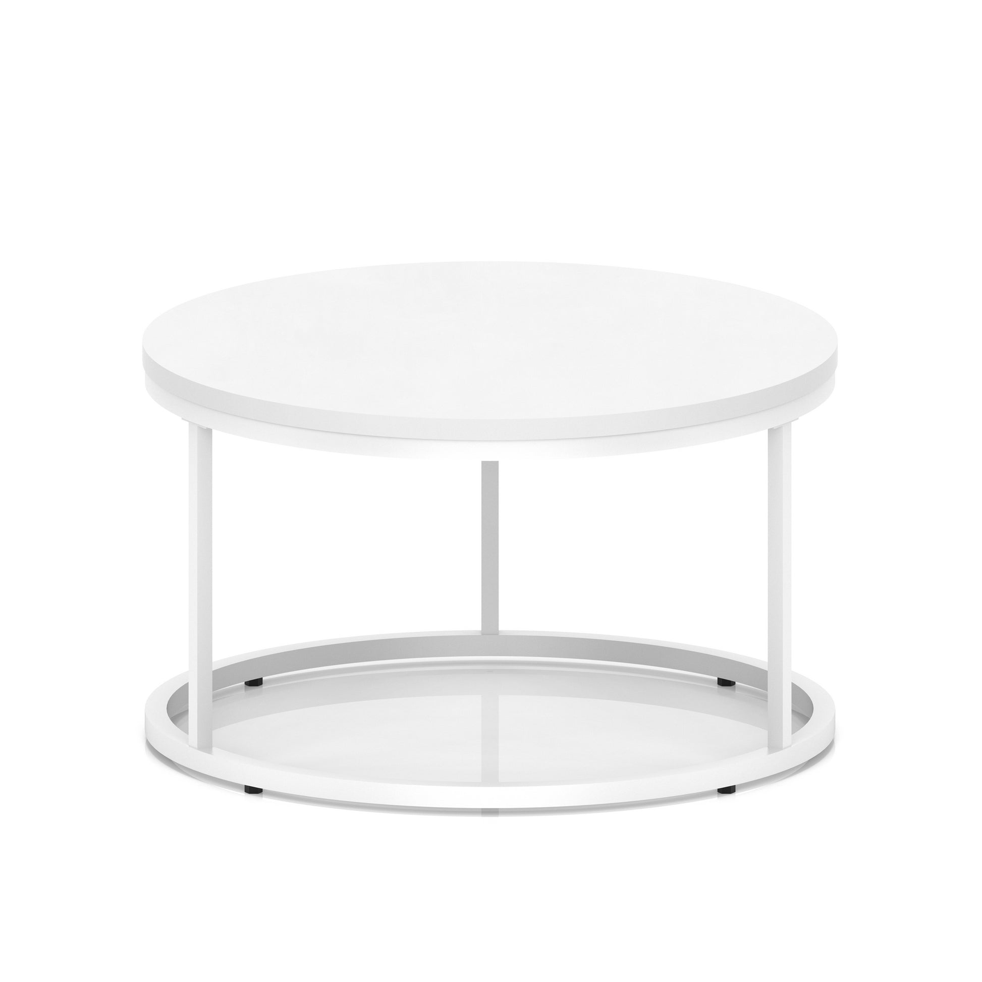 Impulse Round Coffee Table With Metal Frame