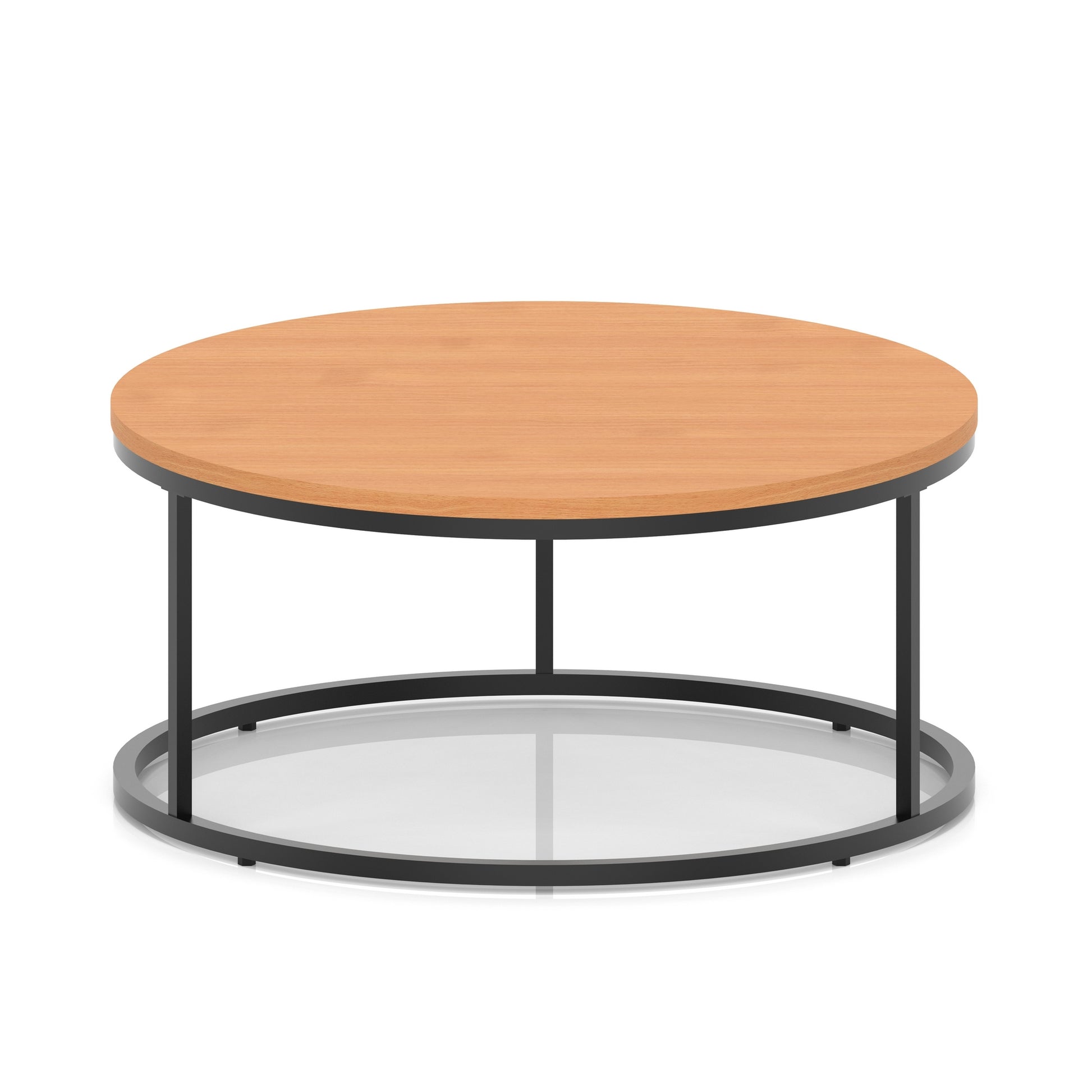 Impulse Round Coffee Table With Metal Frame