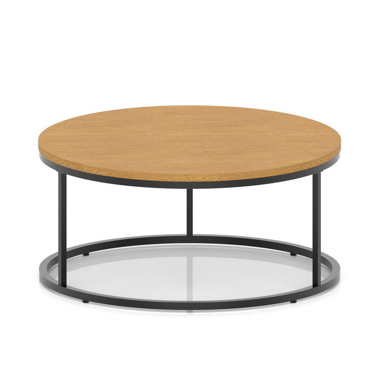 Impulse Round Coffee Table With Metal Frame