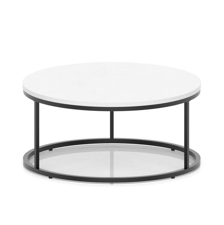 Impulse Round Coffee Table With Metal Frame