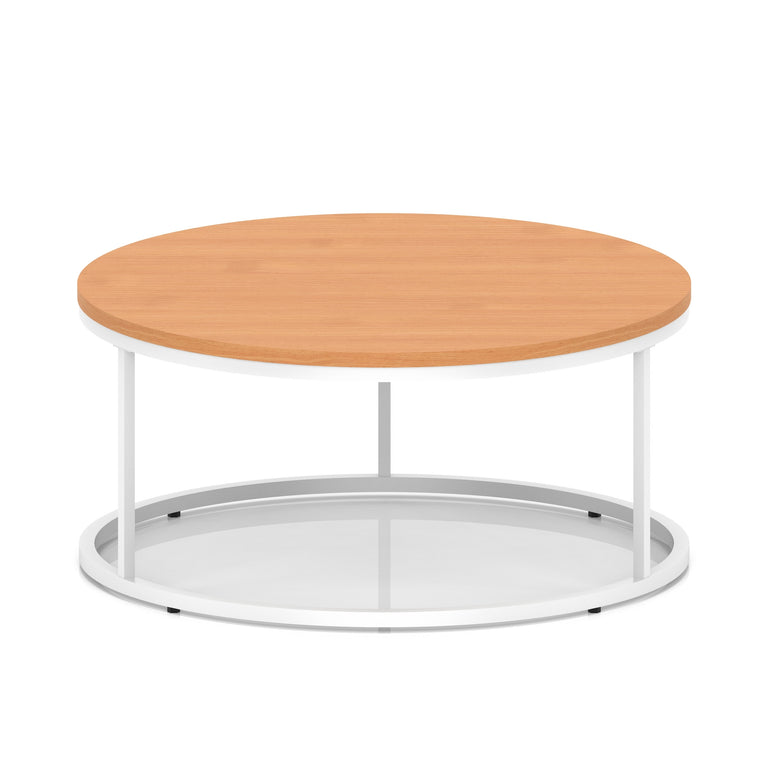 Impulse Round Coffee Table With Metal Frame