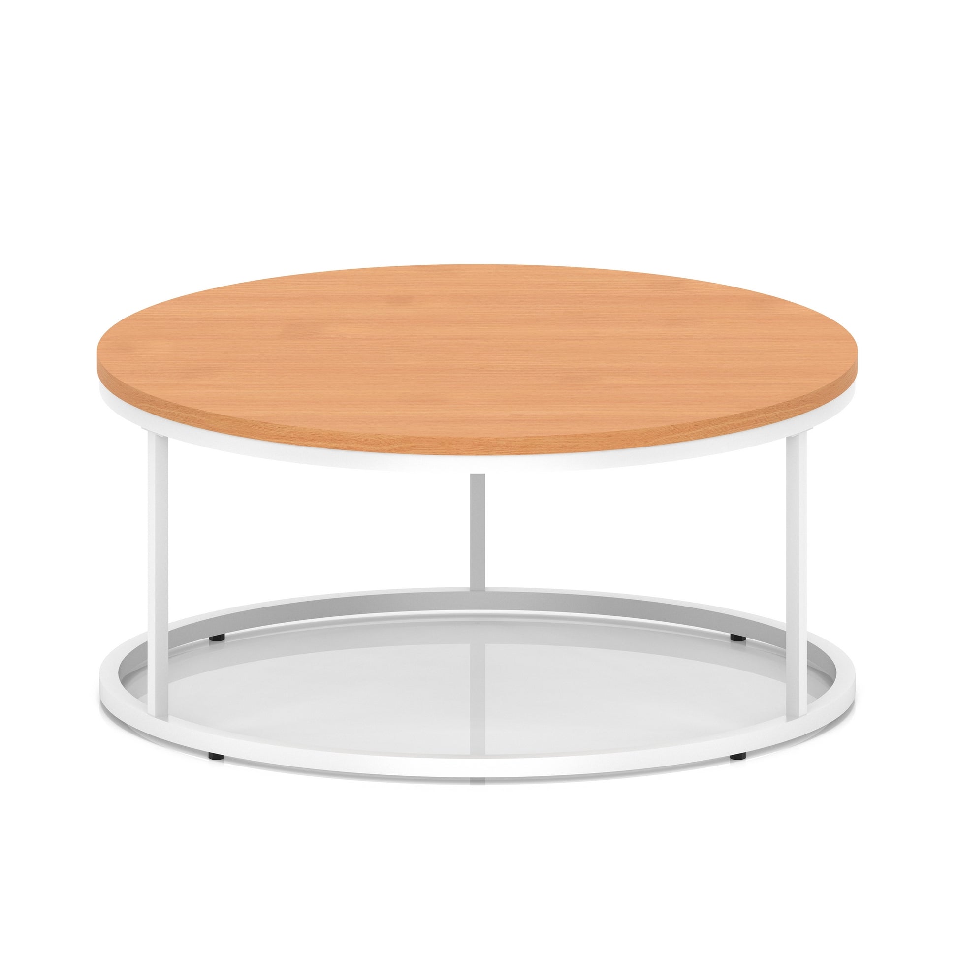 Impulse Round Coffee Table With Metal Frame
