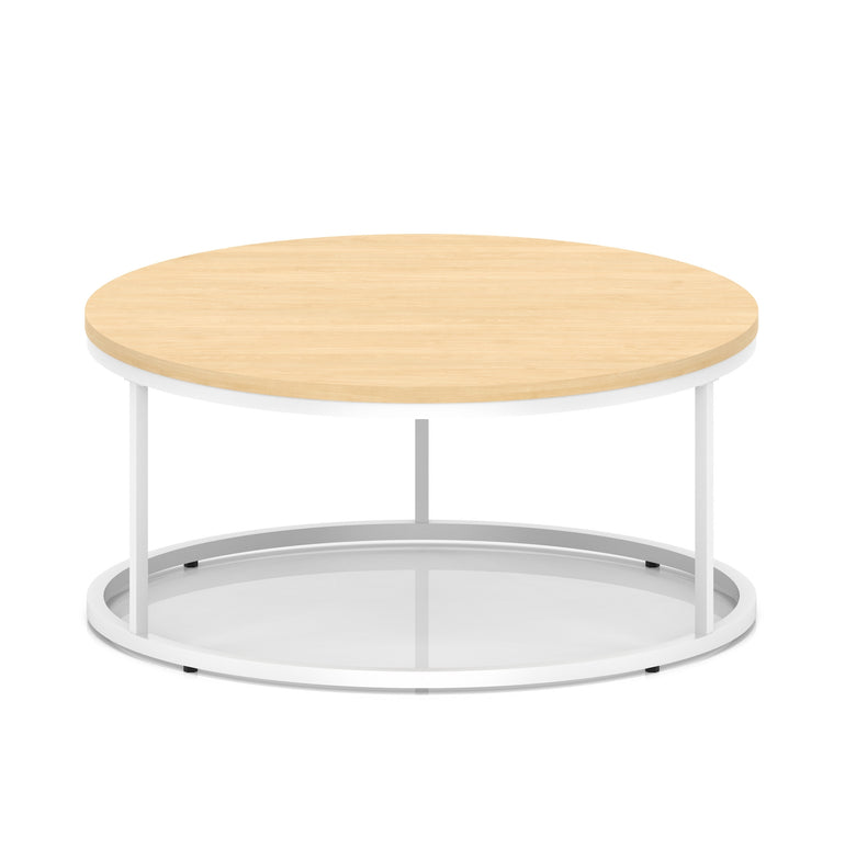 Impulse Round Coffee Table With Metal Frame