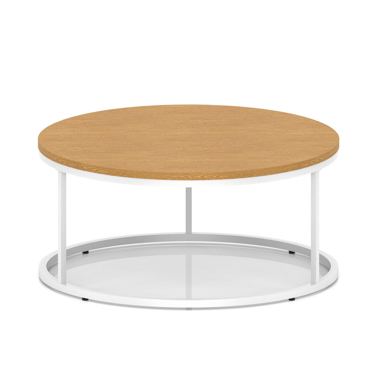 Impulse Round Coffee Table With Metal Frame