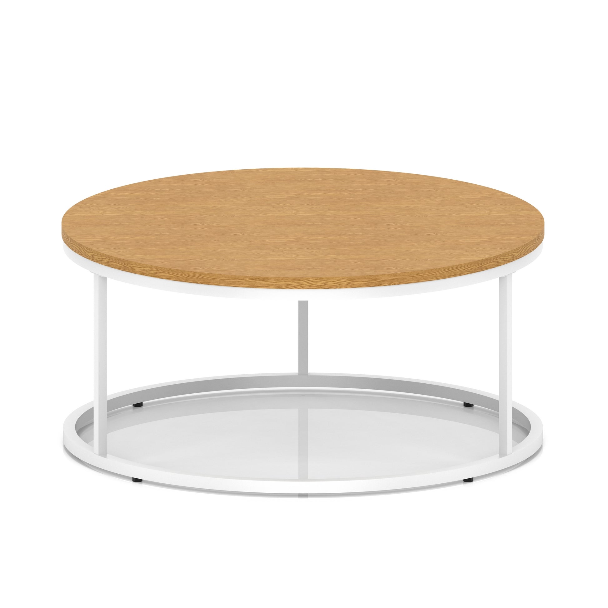 Impulse Round Coffee Table With Metal Frame