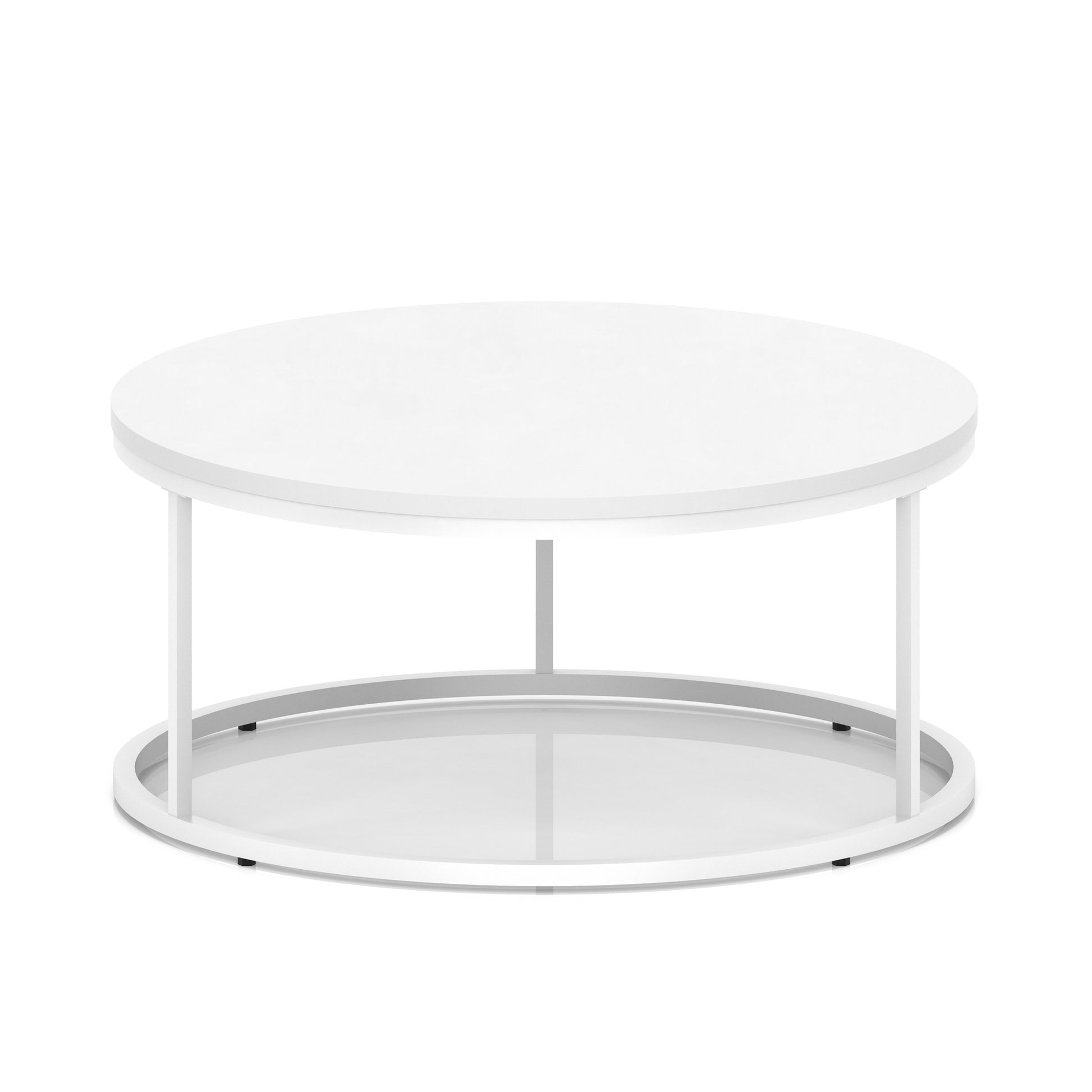 Impulse Round Coffee Table With Metal Frame