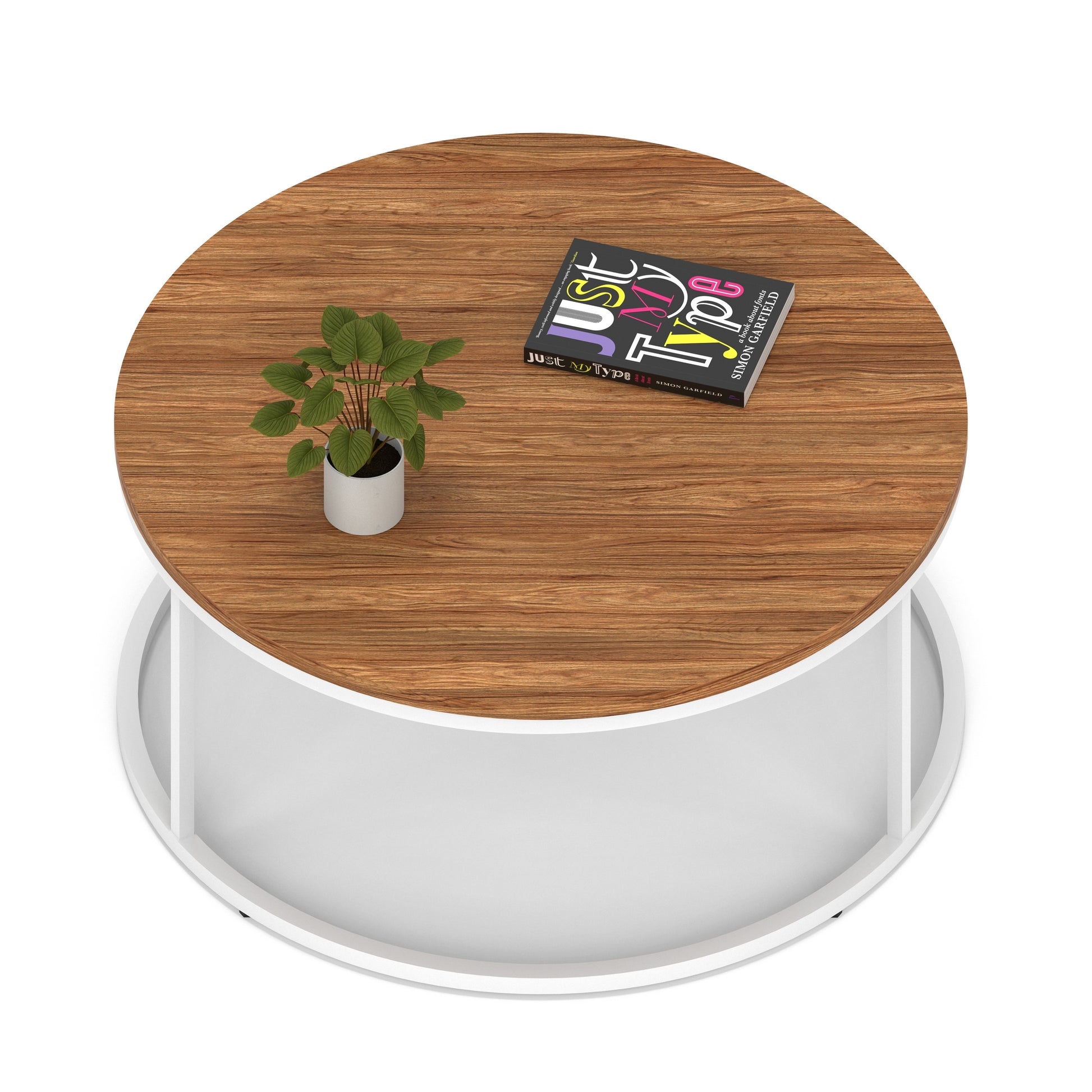 Impulse Round Coffee Table With Metal Frame