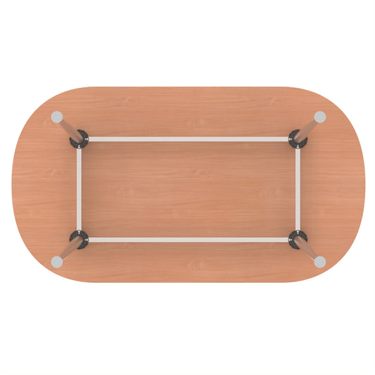 Impulse Boardroom Table With Silver Leg Frame