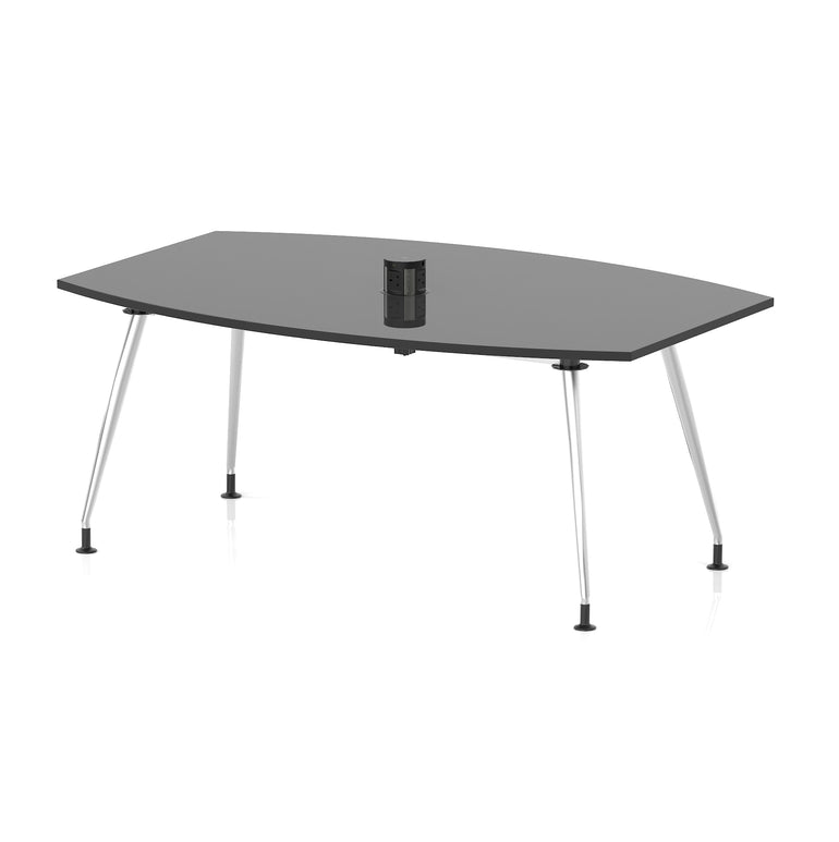 High Gloss Volta Writable Boardroom Table With Pop-up Power Module