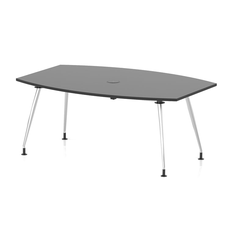 High Gloss Volta Writable Boardroom Table With Pop-up Power Module