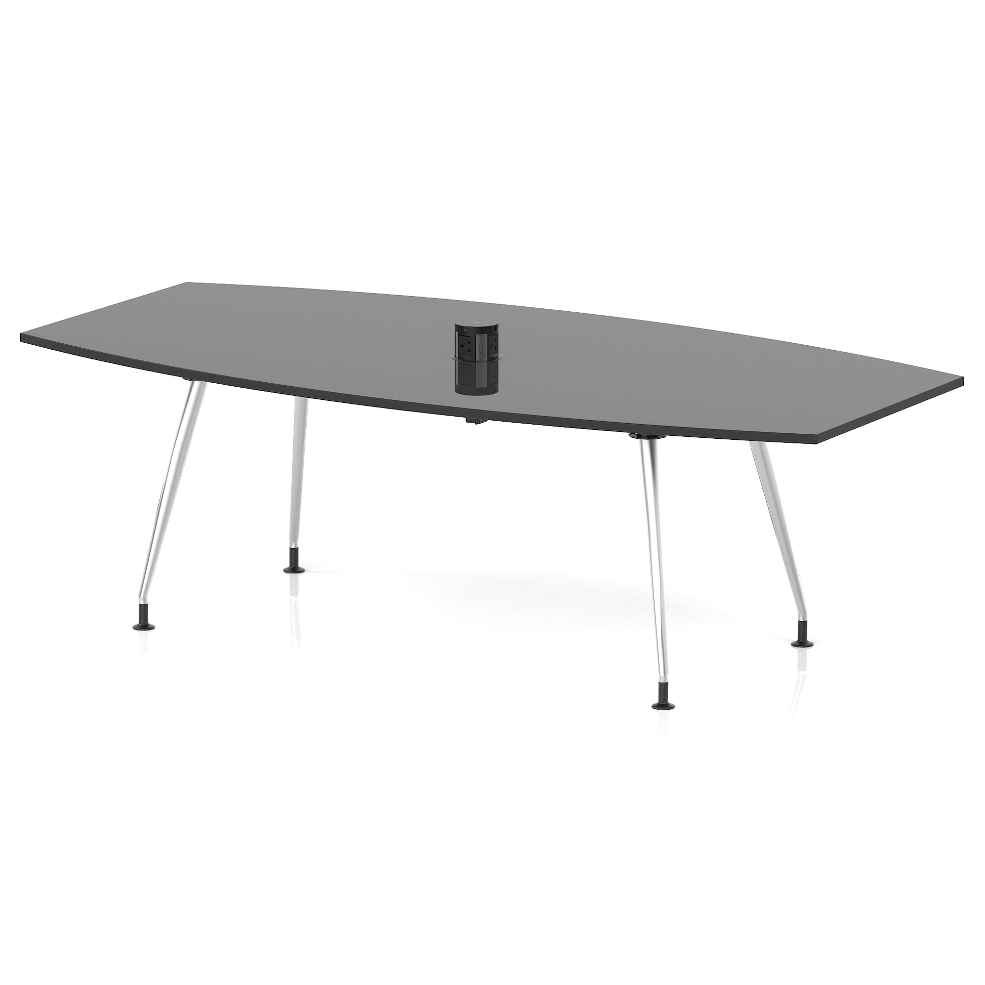 High Gloss Volta Writable Boardroom Table With Pop-up Power Module