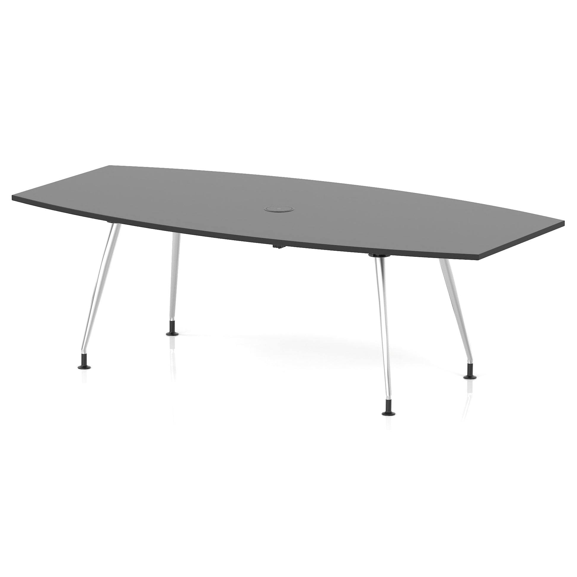 High Gloss Volta Writable Boardroom Table With Pop-up Power Module