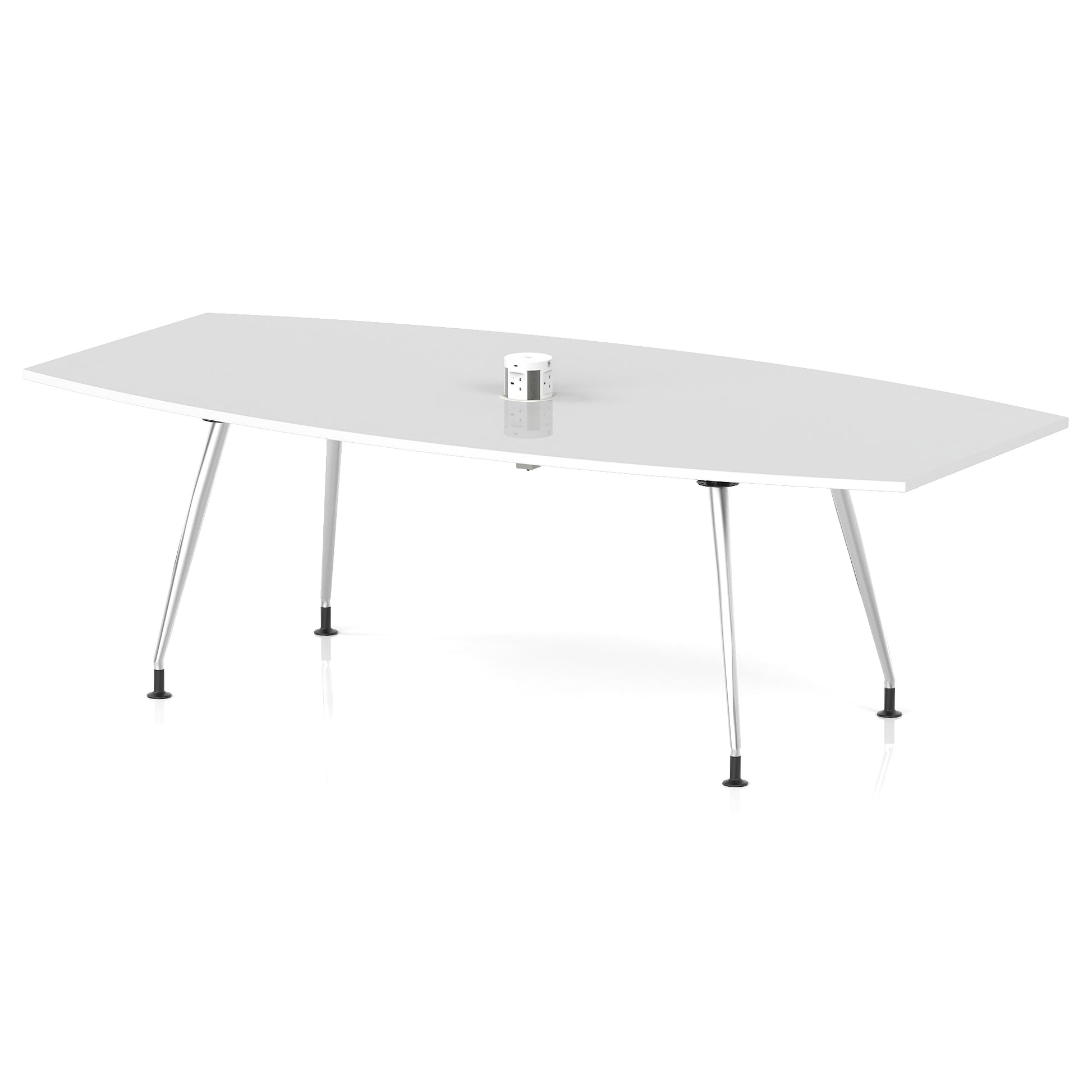 High Gloss Volta Writable Boardroom Table With Pop-up Power Module