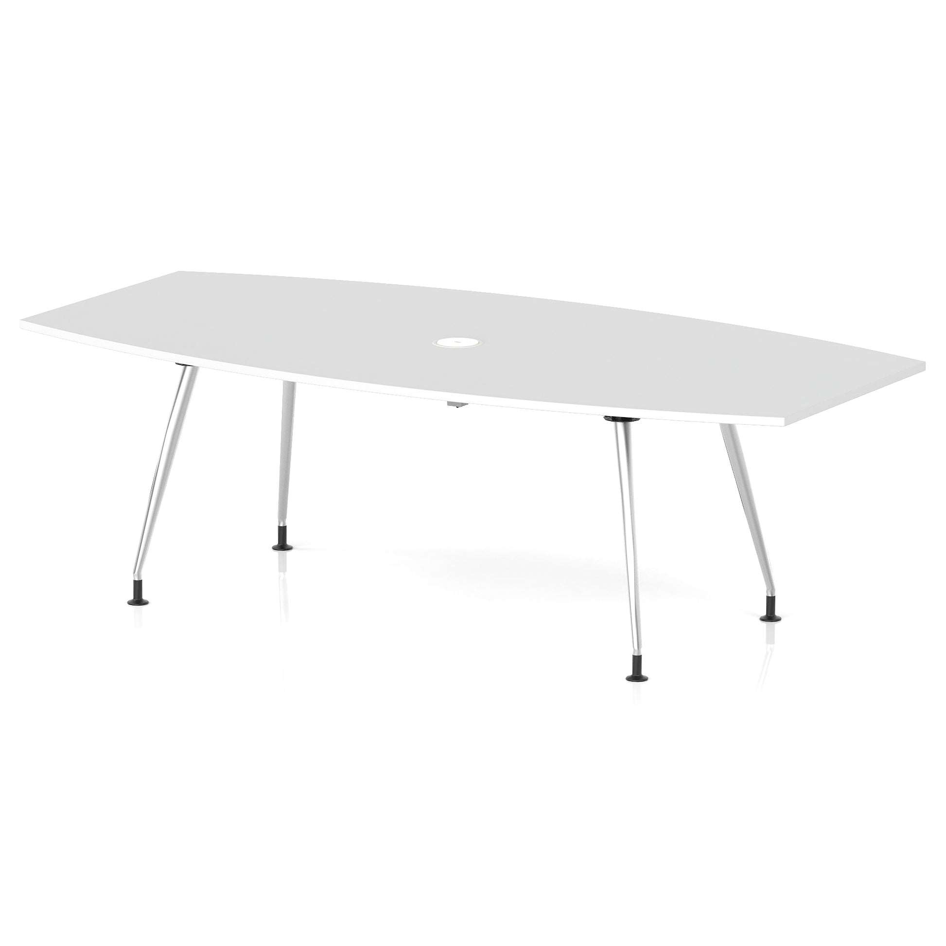 High Gloss Volta Writable Boardroom Table With Pop-up Power Module