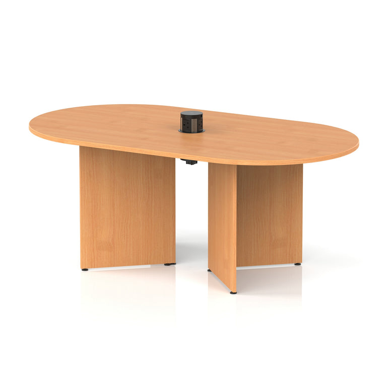 Impulse Volta Boardroom Table With Pop-up Power Module Arrowhead Leg