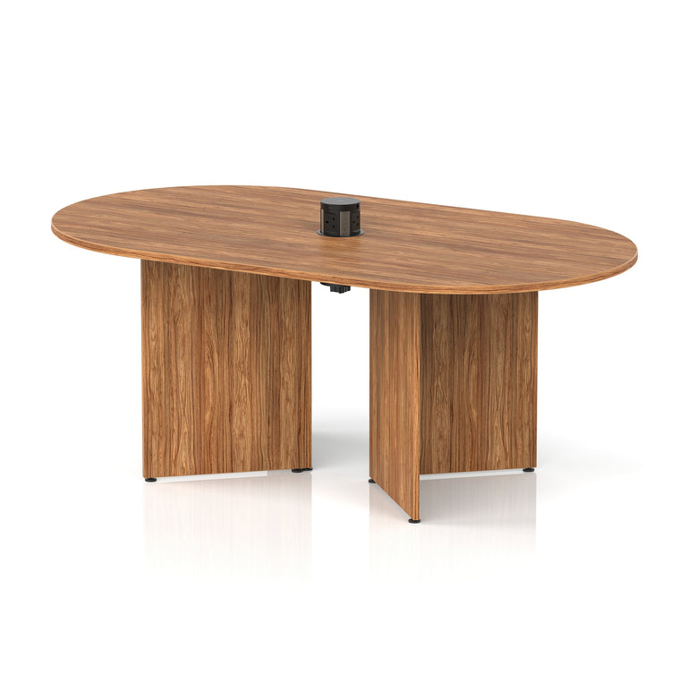 Impulse Volta Boardroom Table With Pop-up Power Module Arrowhead Leg