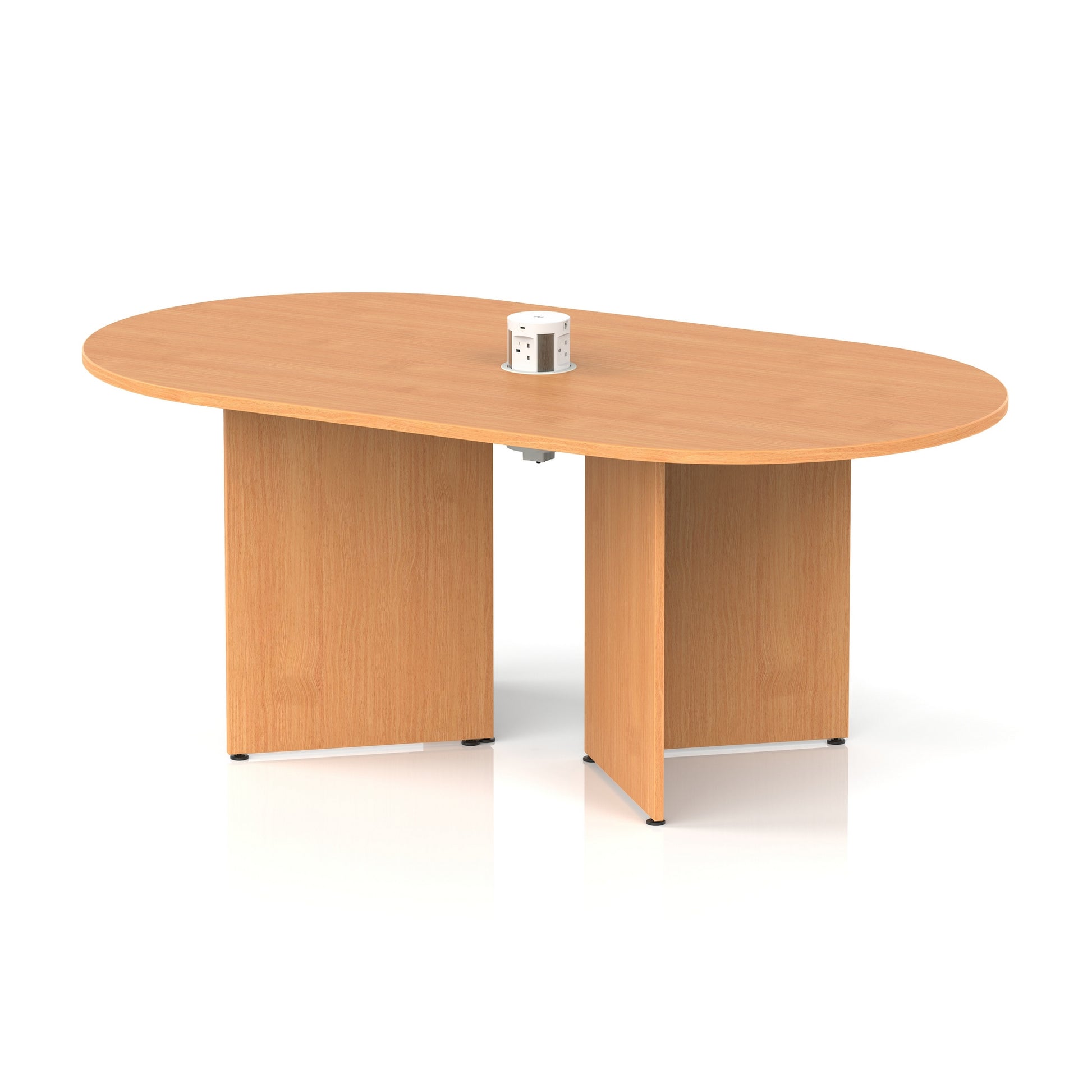 Impulse Volta Boardroom Table With Pop-up Power Module Arrowhead Leg