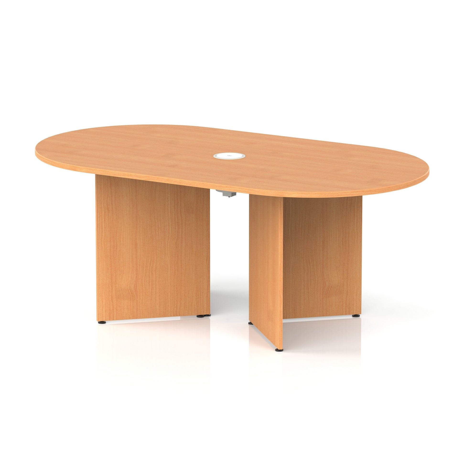 Impulse Volta Boardroom Table With Pop-up Power Module Arrowhead Leg