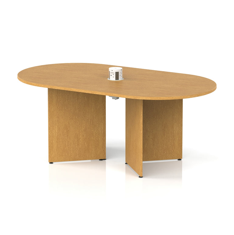 Impulse Volta Boardroom Table With Pop-up Power Module Arrowhead Leg