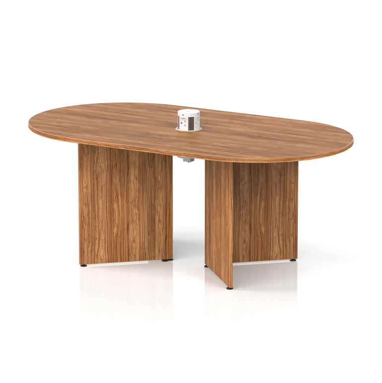 Impulse Volta Boardroom Table With Pop-up Power Module Arrowhead Leg